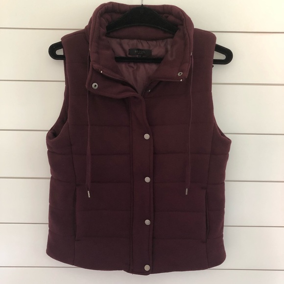 Burgundy Puff Vest - Picture 1 of 6